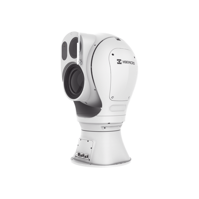 Esfera Punta de Poste IP Dual / Térmica 38 a 190 mm ( 1280 x 1024) + Óptico 100X (4 Megapixel) / Iluminación 3000 mts Laser / IP67 / microSD