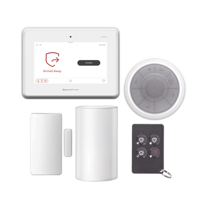 Kit de Panel de Alarma PROA7PLUS con Sirena, Sensor de Movimiento, Contacto Magnetico y Control Remoto