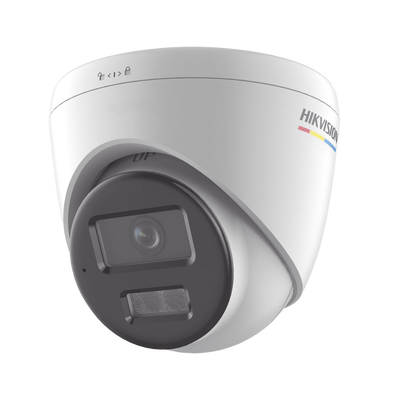 [Dual Light + ColorVu] Turret IP 4 Megapixel / Lente 2.8 mm / 30 mts IR + 30 mts Luz Blanca / Micrófono Integrado / ACUSENSE Lite / Exterior IP67 / WDR 120 dB / PoE / Micro SD 
