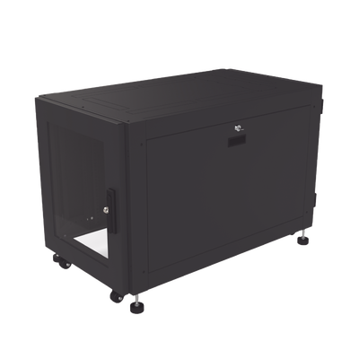 Gabinete Profesional de Piso para Telecomunicaciones de 12UR, 1000 mm Profundidad, Se envía el Gabinete armado.
