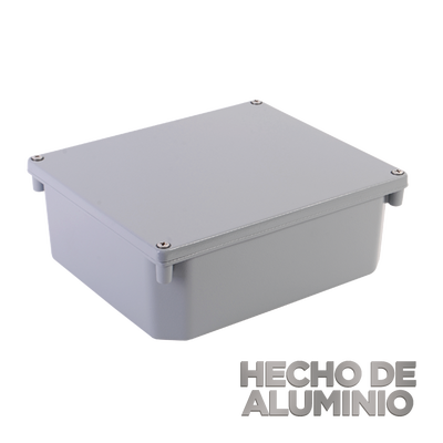 Gabinete de Aluminio para Exterior (IP66) de 252 x 215 x 91 mm Cierre por Tornillos. 