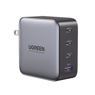 Cargador de 100W serie Nexode | 3 USB-C + 1 USB-A de Carga Rápida | Tecnología GaN II | PD 3.0 | QC4.0 | Chip de Última Generación | Carga Inteligente | Distribución Inteligente de Energía | Mayor Eficiencia Energ
