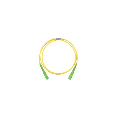 Jumper de Fibra Optica Monomodo 9/125 OS2, SC/APC-SC/APC Simplex, OFNR (Riser), Color Amarillo, 5 Metros (16.40 Pies)