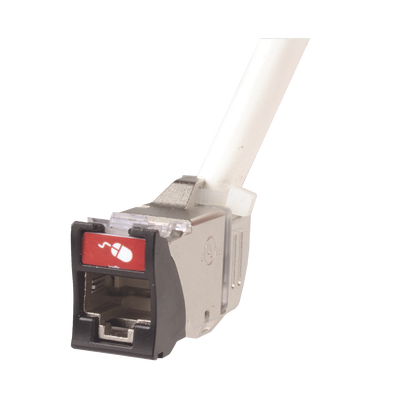 Jack Z-MAX 45 Montaje Híbrido a 45 Grados Ideal para Espacios Reducidos, Categoría 6A, Blindado, Color Negro