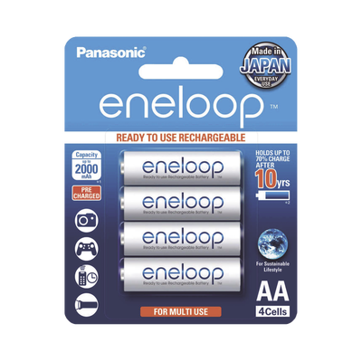 Batería Recargable AA 1.2V ENELOOP / Ni-HM / Paquete de 4 Baterías