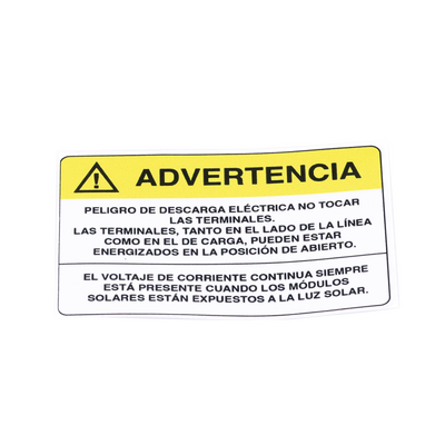 Etiqueta de Videovigilancia en Vinil Adhesivo Mate / Paquete con 10