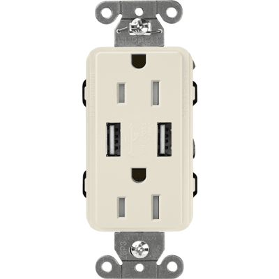 Receptáculo 15 A con puerto USB