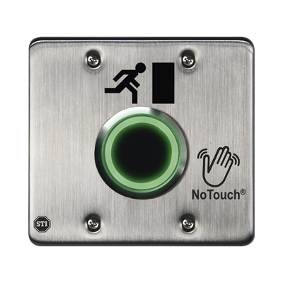 Interruptor IR NoTouch® de Acero Inoxidable, Salida Doble, Símbolo de Puerta