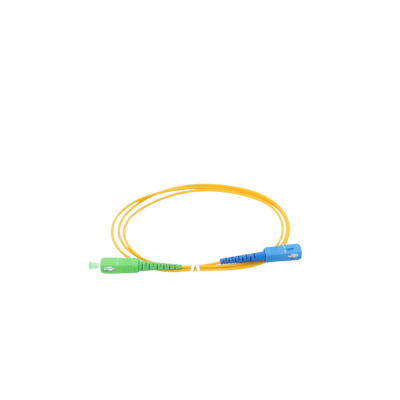 Jumper de Fibra Óptica Monomodo SC/APC-SC/UPC Simplex de 1 Metro (3.28 Pies), 2mm