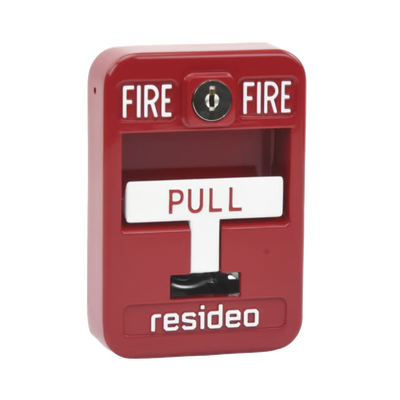 Estación de jalón convencional de acción simple color roja con cerradura