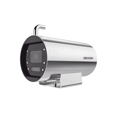 Bala IP 8 Megapixel / Lente Mot. 2.8 a 12 mm / Acero Inoxidable (304) / Altas Temperaturas (250°C) / Refrigeración por Agua / IP68 / Dual Light (30 mts IR + 20 mts Luz Blanca) / WDR 120 dB / ONVIF / PoE+ / Alarmas I/O / ACUSENSE
