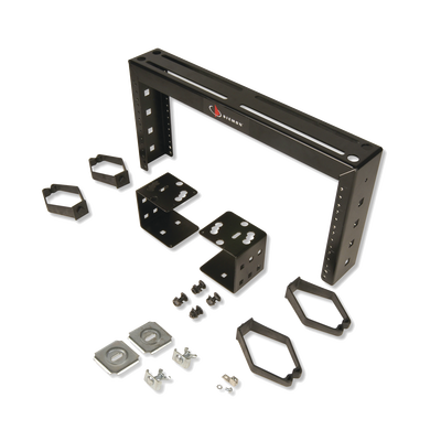 Rack Abierto, Con Montaje para Charola Porta Cables, Para Uso Como Punto de Consolidación, 4UR, Color Negro