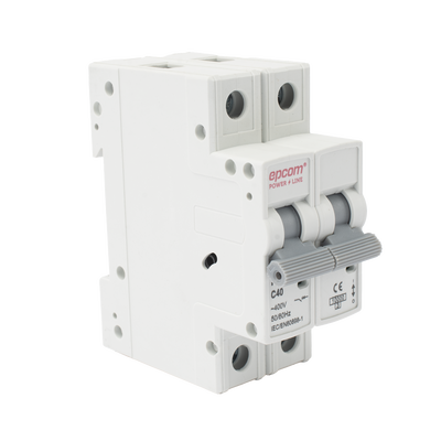 Protección Térmica 2P, 40A,  Corriente Alterna  400 Vca para Aplicación Fotovoltaica Montaje Riel DIN