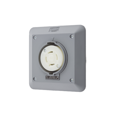 Receptáculo con Bloqueo de Media Vuelta Industrial 30 A 600 V CA / 3 Polos 4 Hilos / Nema L17-30R.