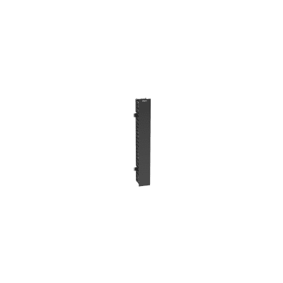 Organizador Vertical NetRunner, Sencillo (Solo Frontal), Para Rack Abierto de 22 Unidades, 4.9 in de Ancho, Color Negro