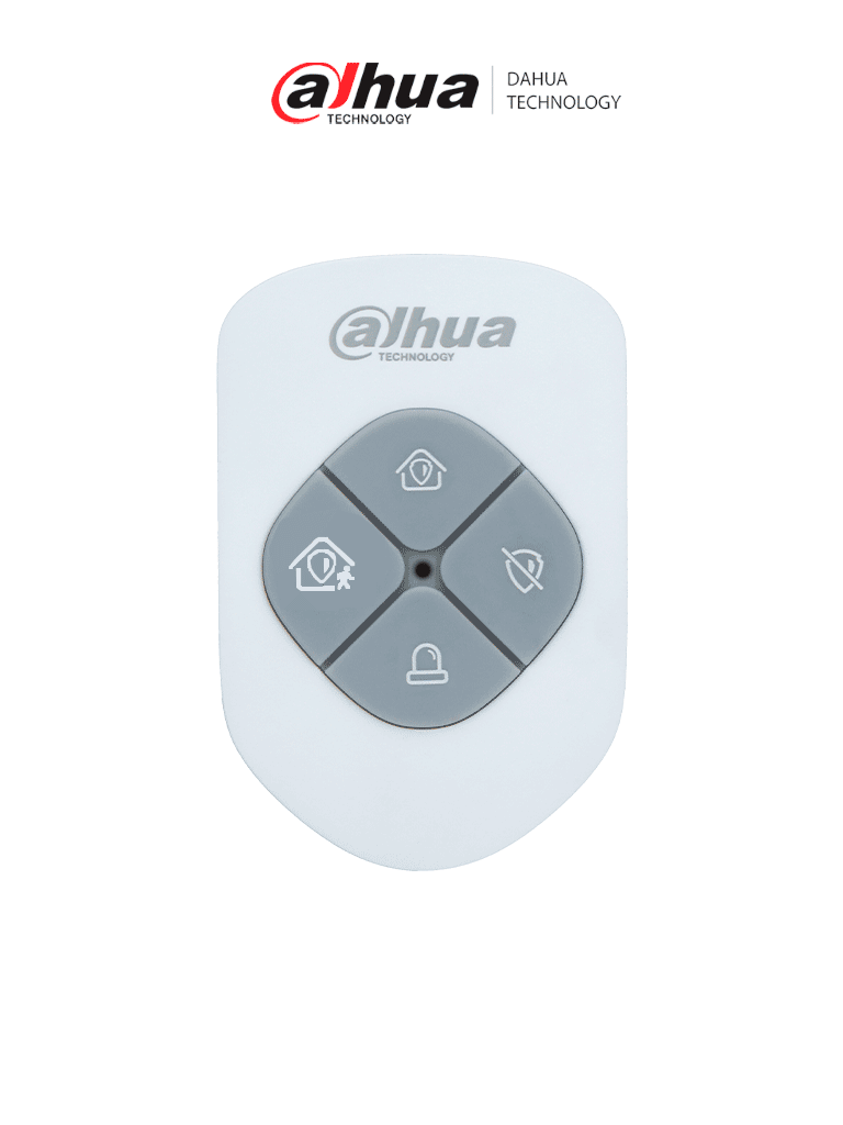 DAHUA DHI-ARA24-W2(915) - Control Remoto Tipo Llavero de 4 Botones, Compatible con el HUB 2.0 de 915 MHz, Armado - Desarmado - En Casa - Emergencia, Función de Salto de Frecuencia, Led Indicador de Estado Color Rojo o Verde