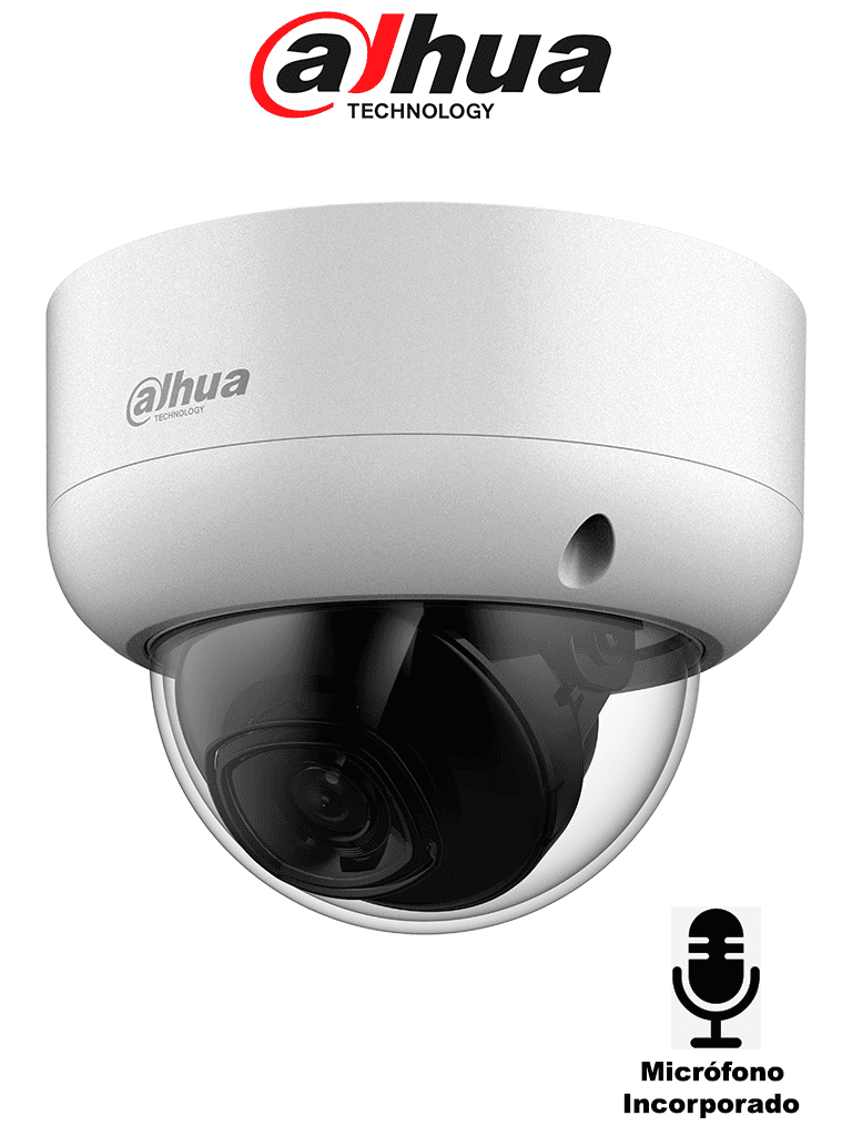 DAHUA DH-HAC-HDBW1801EAN-A - Cámara Domo Antivandálica 4K/ Micrófono Incorporado/ Iluminación IR de Hasta 40 Mts/ Lente de 2.8mm con Apertura de Hasta 106 Grados/ Super Adapt/ WDR Real/ IP67 & IK10/ Metálica