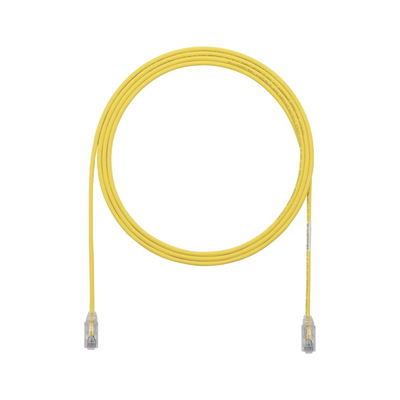 Cable de Parcheo UTP Cat6A, CM/LSZH, Diámetro Reducido (28AWG), Color Amarillo, 12.19 Metros (40 Pies)