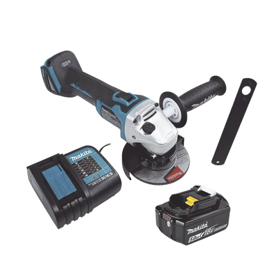 Mini esmeril Inalámbrico de 4-1/2 " 8.500 rpm, Incluye 1 bat. li-ion 18v/5.0 a.h y Cargador