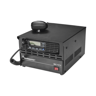 Gabinete para Radios ICOM Serie 121/221/121S/221S/M/5013 compatible con Fuente de Poder SEC (Fuente y Radio NO incluidos).