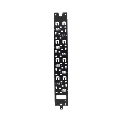 Panel Administrador de Cables Vertical para Gabinete FlexFusion™ de 45RU, Acepta Anillos en D, Anillos S1DR, S2DR y L; S1LR, S2LR, Color Negro
