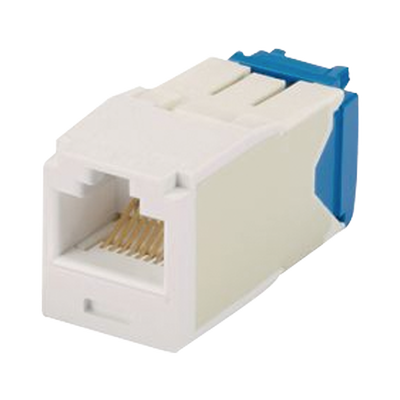 Conector Jack RJ45 Estilo TG, Mini-Com, Categoría 6A, de 8 Posiciones y 8 Cables, Color Marfil