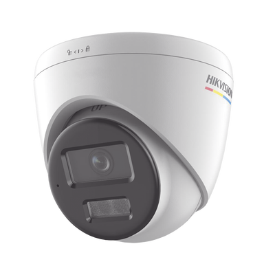 [Dual Light + ColorVu] Turret IP 4 Megapixel / Lente 2.8 mm / 30 mts IR + 30 mts Luz Blanca / Micrófono Integrado / ACUSENSE Lite / Exterior IP67 / WDR 120 dB / PoE / Micro SD 