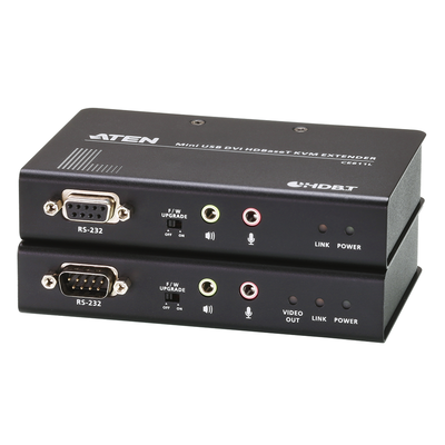 Extensor KVM HDBaseT™| DVI | USB | formato compacto (1920 x 1200 a 100m) 