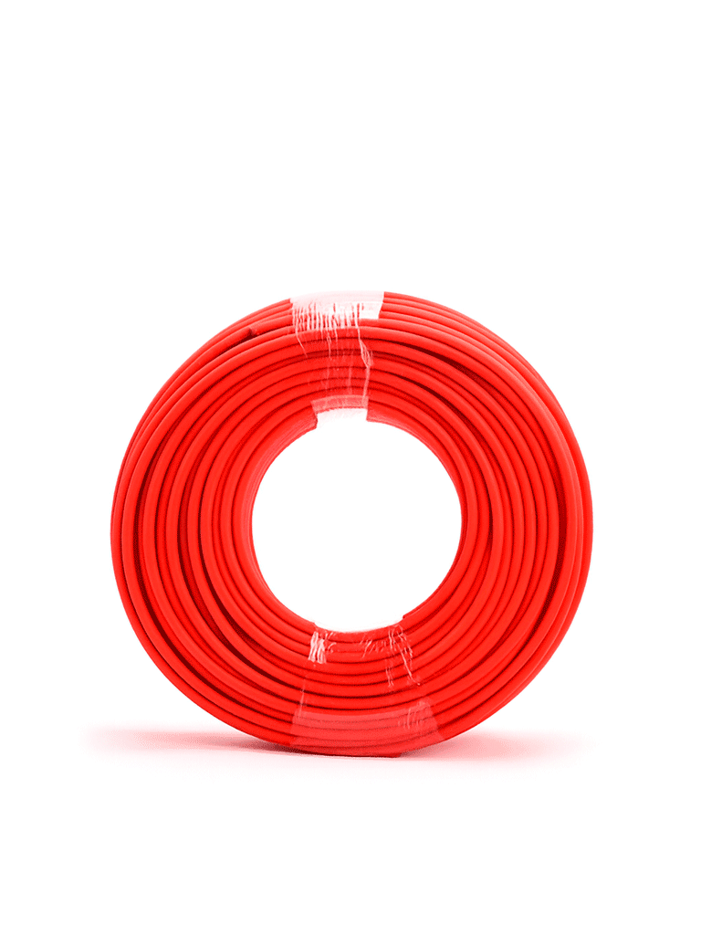 Cable Fotovoltaico TUV H1Z2Z2-K - Carrete 50 metros lineales Cable Fotovoltaico Color Rojo 6mm2 / Calibre 10AWG / Cubierta libre de halógenos cero propagación de llama