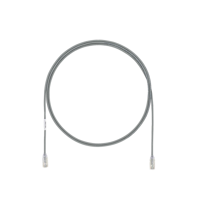 Cable de Parcheo UTP Cat6A, CM/LSZH, Diámetro Reducido (28AWG), Color Gris, 4.57 Metros (15 Pies)