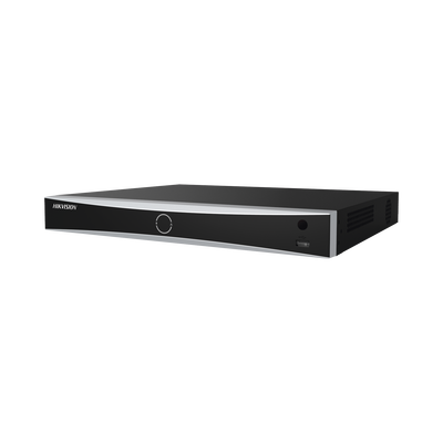 NVR 12 Megapixel (4K) / Reconocimiento Facial / 16 Canales IP / Base de Datos / Hasta 100,000 Fotografías / 16 Puertos PoE+ / 2 Bahías de Disco Duro / Switch PoE 300 mts / Bases de Datos / HDMI en 4K 