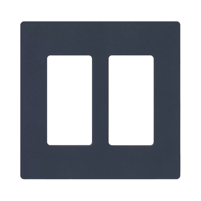 Tapa Color Deap Sea  Satin para interruptor o dimmer Lutron, 2 gang, limpio y moderno