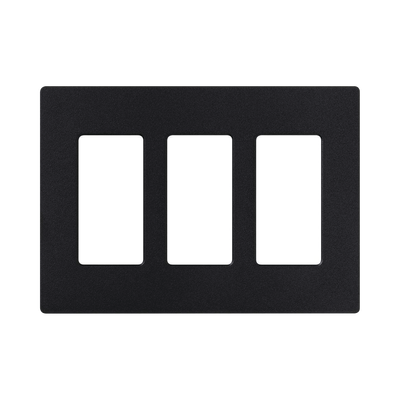 Tapa Color Blanco Negro Satin para interruptor o dimmer Lutron, 3 gang, limpio y moderno
