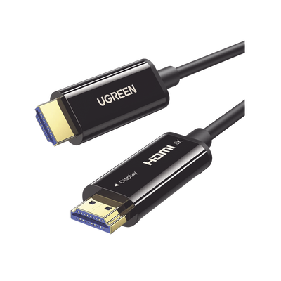 Cable HDMI de 30 Metros (98.43 Pies) por Fibra Óptica 8K@60Hz / Fibra de 4 Núcleos + Cobre EstaÑado de 7 Núcleos / Compatible con HDMI 2.1 / Alta Velocidad 18 Gbps / 3D / HDR / Caja de Aleación Zinc / Premium