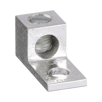 Conector Mecánico de Aluminio, de Un Orificio 1/4" y Un Barril, para Cable de 14 a 2 AWG. 1 Pieza