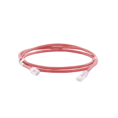 Cable de Parcheo UTP Categoría 6, con Plug Modular en Cada Extremo - 2 Metros (6.56 Pies) - Rojo