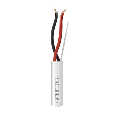 Bobina de 305 Metros (1000 Pies) de Cable / 2 x 16 AWG / Riser / Tipo CMR-CL3R / Color Blanco / Para Aplicaciones de Alarmas de Intrusión, Control de Acceso, Automatización, Interfonos y TV Porteros