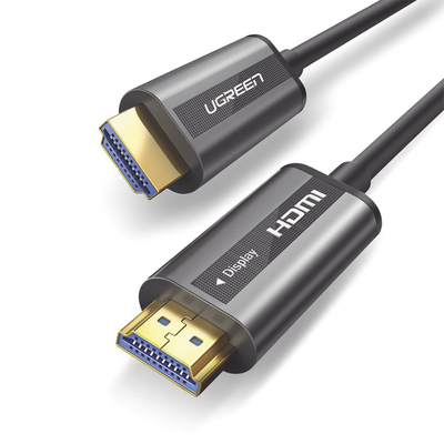 Cable HDMI de 30 Metros (98.43 Pies) por Fibra Óptica 4K@60Hz | Fibra de 4 Núcleos + Cobre EstaÑado de 7 Núcleos | Compatible con HDMI 2.0 | Alta Velocidad 18 Gbps | 3D | HDR | Carcasa de Zinc | Premium | 2 AÑos de GarantÍa