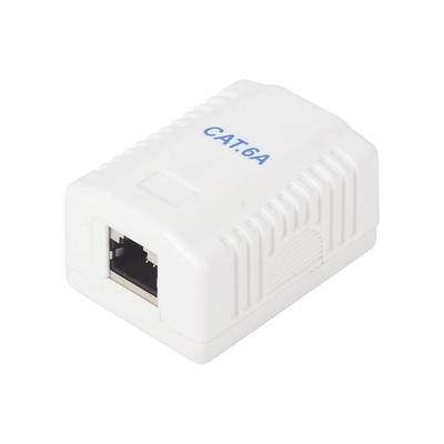 Caja de Pared con 1 Puerto, Incluye 1 Jack STP Cat6A