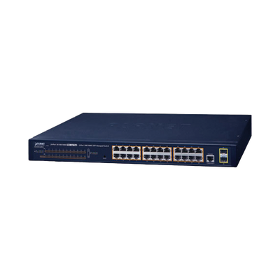 Switch PoE Administrable Capa 2 / 24 Puertos10/100/1000BASE-T / 2 SFP 100/1000BASE-X / POE 802.3af/at