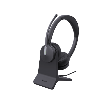 Diadema Inalambrica BH70 Dual con Stand de Carga de Yealink Certificada para Microsoft Teams con Acoustic Shield