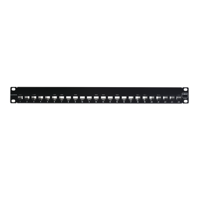 Patch Panel UTP Z-MAX de 24 Puertos, Precargado con Jacks Categoría 6, Plano, 1UR