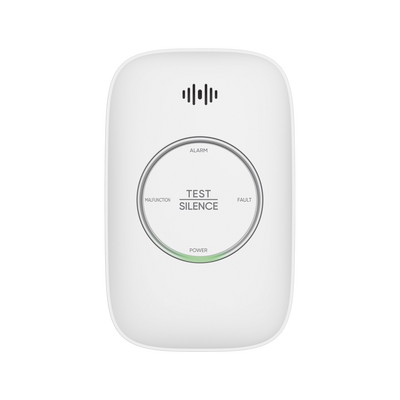 (HikFire) Detector de Gas Natural Metano (CH4) / Alarma Temprana / Salida para cierre de Válvula y/o  activación de Ventilador / Protección IP30 / Alarma de 70dB a 115dB a 1 metro de distancia