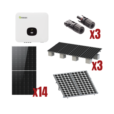 Kit Solar Interconexion  / 8kW  220Vca / Inversor GROWATT / Montaje Incluido  