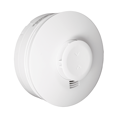 Detector Inalámbrico de Humo y Calor 5800SMOKEV / 3V Litio / Detección Fotoelectrica Multicriterio / Temperatura Fija 135°F / Alerta Baja Temperatura 41°F / RF 345 MHz / Sonido 85 dBA / Compatible con Sistemas Resideo