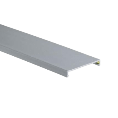 Tapa para Canaleta Ranurada, de 23.9 de Ancho, 1830 mm de Largo, Color Gris