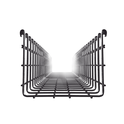 Charola Tipo Malla 150/200 mm, Acabado Electro Zinc, Hasta 477 Cables Cat6, Tramo de 3 Metros