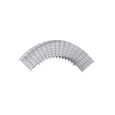 Curva Pre-Fabricada Horizontal de 90° con medidas de 54 mm de Peralte y 150 mm Ancho (54/150 mm)