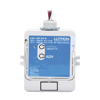 (RadioRA2) Relay control de iluminación, carga 16A, 120/277V, compatible con RadioRA2, RA2Select y RR3.