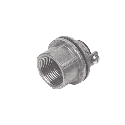 Conector Myers de Zinc  1 1/4" / Con tornillo a tierra / Para Intemperie.